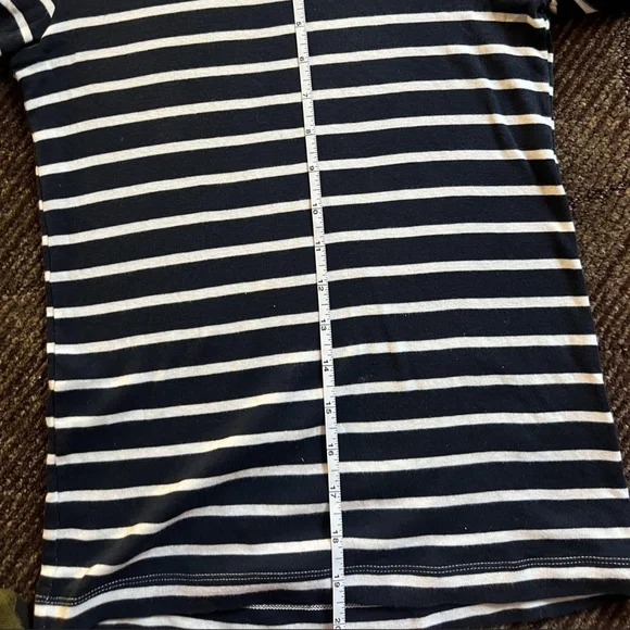 Petit Bateau Navy and White Striped Short Sleeve Tee - Picture 2 of 10